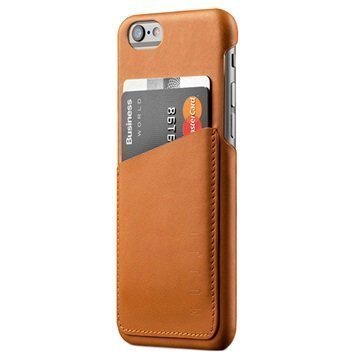 iPhone 6 / 6S Mujjo Wallet Nahkainen Kova Kotelo Keltaruskea