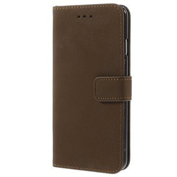 iPhone 6 / 6S Retro Wallet Nahkakotelo Kahvi