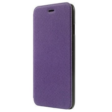 iPhone 6 / 6S Slim Nahkainen Läppäkotelo Violetti