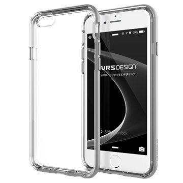 iPhone 6 / 6S VRS Design New Crystal Bumper Series Kotelo Vaalea Hopea