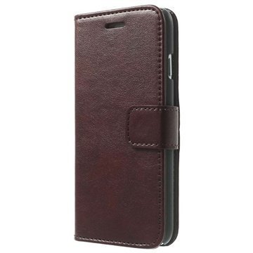 iPhone 6 / 6S Wallet Nahkakotelo Kahvi