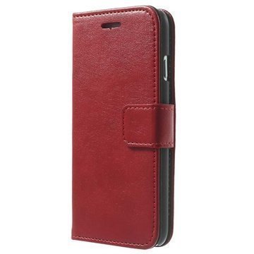 iPhone 6 / 6S Wallet Nahkakotelo Punainen