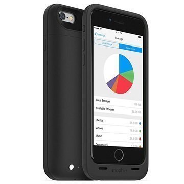 iPhone 6 Mophie Space Pack Akkukotelo 64GB Musta