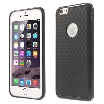 iPhone 6 Plus / 6S Plus Cube Design Hybridikotelo Musta