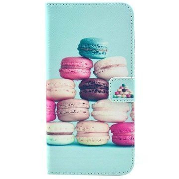 iPhone 6 Plus / 6S Plus Nahkainen Lompakkokotelo Macarons