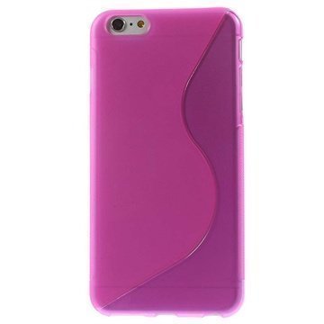 iPhone 6 Plus / 6S Plus S-Curve TPU-Kotelo Kuuma Pinkki