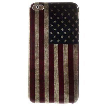 iPhone 6 Plus / 6S Plus TPU Kotelo Vintage American Flag