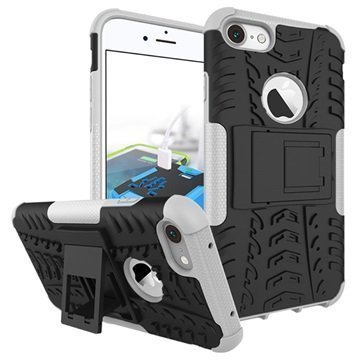 iPhone 7 Anti-Slip Hybrid Case Black / White