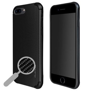 iPhone 7 Plus Platina Carbon Fiber TPU Case Black