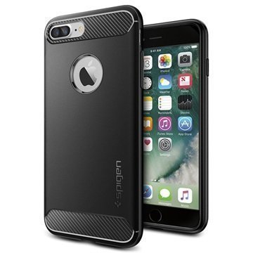 iPhone 7 Plus Spigen Rugged Armor Kotelo Musta