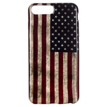 iPhone 7 Plus TPU Case Vintage American Flag